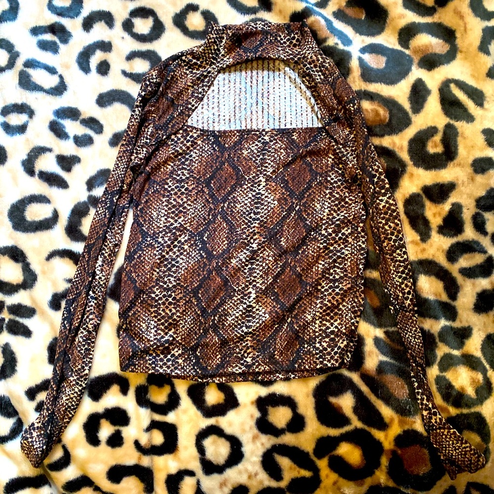 Snake Print Crop Top